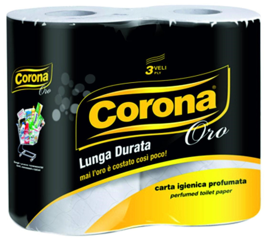 Corona Carta Ig Oro 4 Rotoli 3 Veli