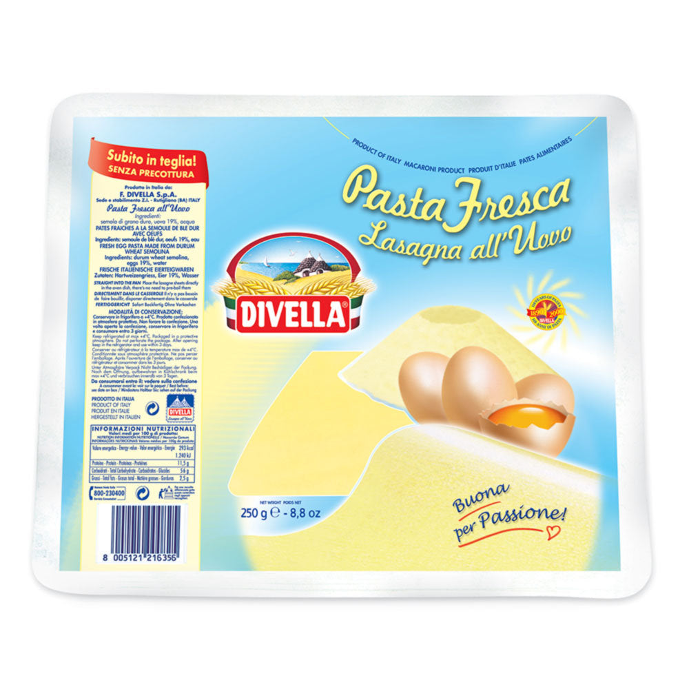 Divella Lasagna All Uovo Pasta Fresca Gr